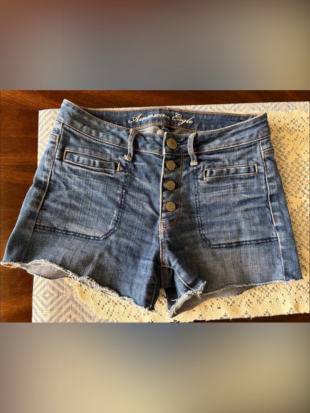 American Eagle Outfitters Classic Womens Denim Jeans in Blue